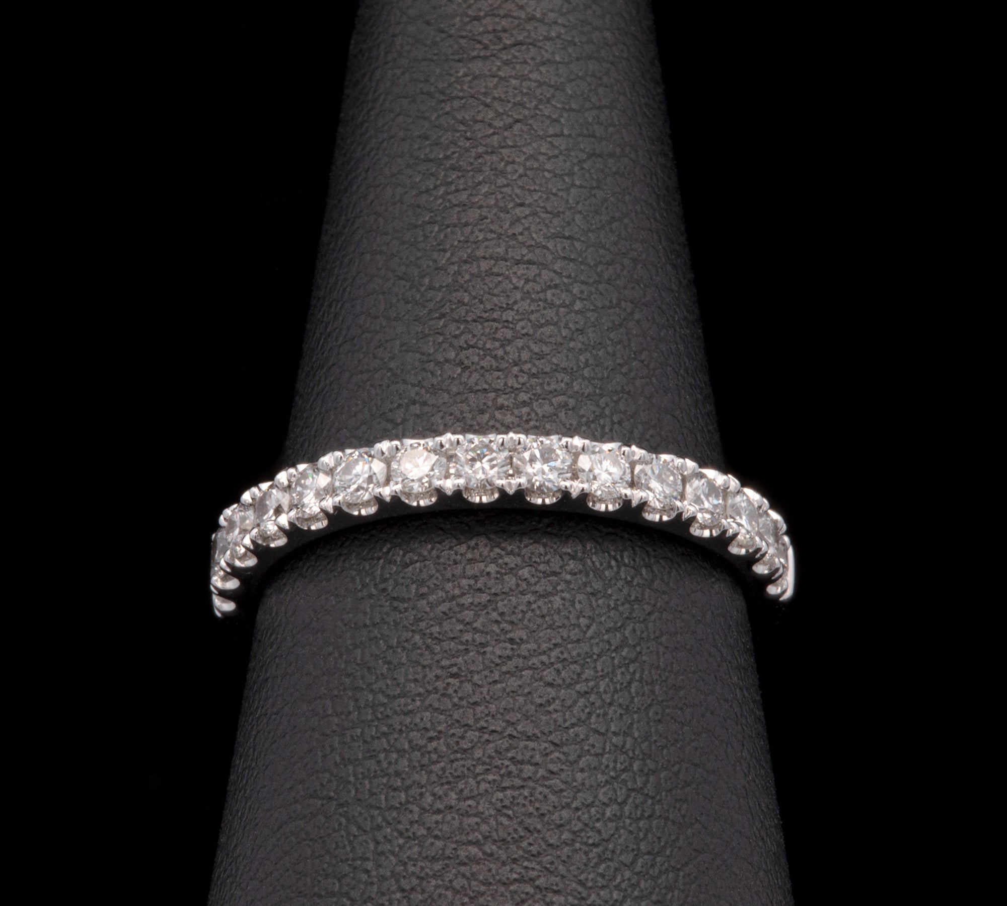 14K White Gold 0.53ctw Diamond Half Eternity Band