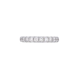 14K White Gold 0.78ctw Diamond Half Eternity Band.