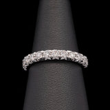 14K White Gold 0.78ctw Diamond Half Eternity Band.