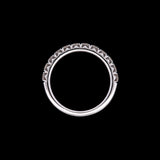 14K White Gold 0.78ctw Diamond Half Eternity Band.