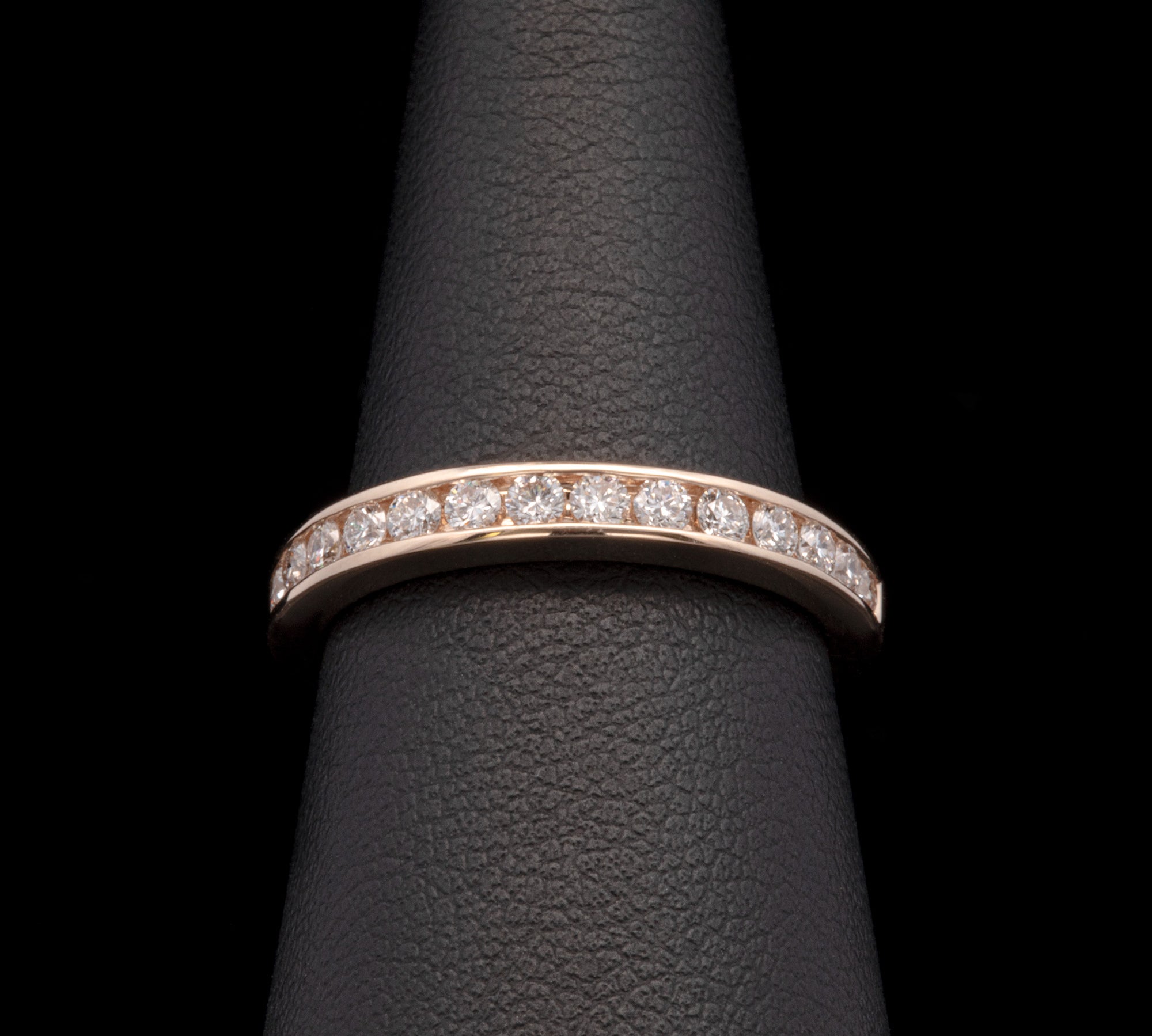14K Yellow Gold Channel Set 0.50ctw Diamond Half Band