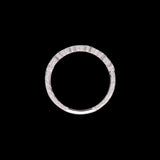18K White Gold Sapphire And Diamond Half Eternity Band
