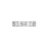 Platinum Ascher Cut Diamond Eternity Band