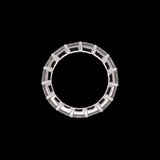 Platinum Ascher Cut Diamond Eternity Band