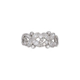 Platinum "Maurice Tishman" Diamond Bezel Set Floral Design Ring, Circa 1950