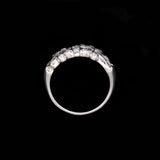Platinum "Maurice Tishman" Diamond Bezel Set Floral Design Ring, Circa 1950