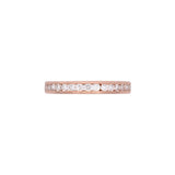 18K Rose Gold Channel Set Diamond Half Eternity Band