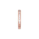 18K Rose Gold Channel Set Diamond Half Eternity Band