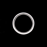 18K White Gold Channel Set Diamond Half Eternity Band With Milgrain Edge