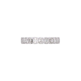 14K White Gold Emerald Cut 1.00ctw Diamond Band
