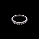 14K White Gold Emerald Cut 1.00ctw Diamond Band