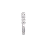 14K White Gold Emerald Cut 1.00ctw Diamond Band