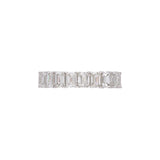 14K White Gold Emerald Cut Diamond Eternity Band