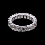 14K White Gold Emerald Cut Diamond Eternity Band