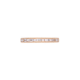 18K Yellow Gold Baguette And Princess Cut Diamond Band