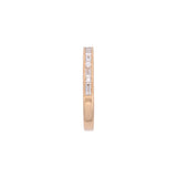 18K Yellow Gold Baguette And Princess Cut Diamond Band