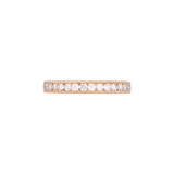 18K Yellow Gold 1.00ctw Diamond Half Eternity Band With Milgrain Edge
