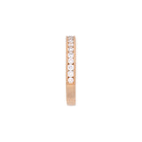 18K Yellow Gold 1.00ctw Diamond Half Eternity Band With Milgrain Edge