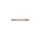 18K Yellow Gold 2.5mm Wide Princess Cut Diamond Eternity Band