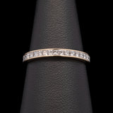 18K Yellow Gold 2.5mm Wide Princess Cut Diamond Eternity Band