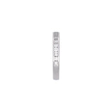Platinum Channel Set Diamond Half Eternity Band