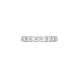 Platinum Bar Set Princess Cut Diamond Eternity Band