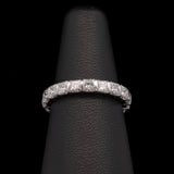 Platinum Bar Set Princess Cut Diamond Eternity Band