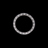 Platinum Bar Set Princess Cut Diamond Eternity Band