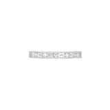 18K White Gold Baguette Cut And Round Brilliant Cut Diamond Half Eternity Band