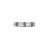 Platinum Diamond Faceted Wide Eternity Band