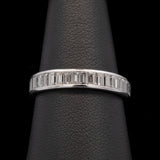 Platinum Channel Set Baguette Diamond Eternity Band