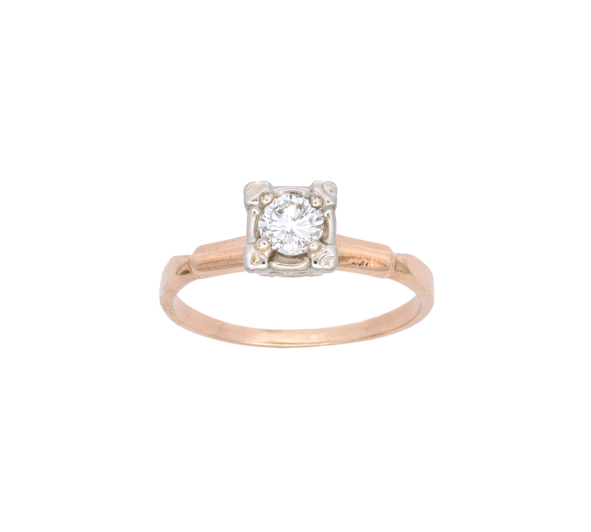 14K Yellow And White Gold Diamond Ring