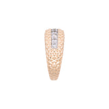 14K Yellow Gold Diamond Woven Gold Band