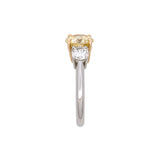 Platinum And 18K Yellow Gold Round Brilliant Cut Diamond Ring