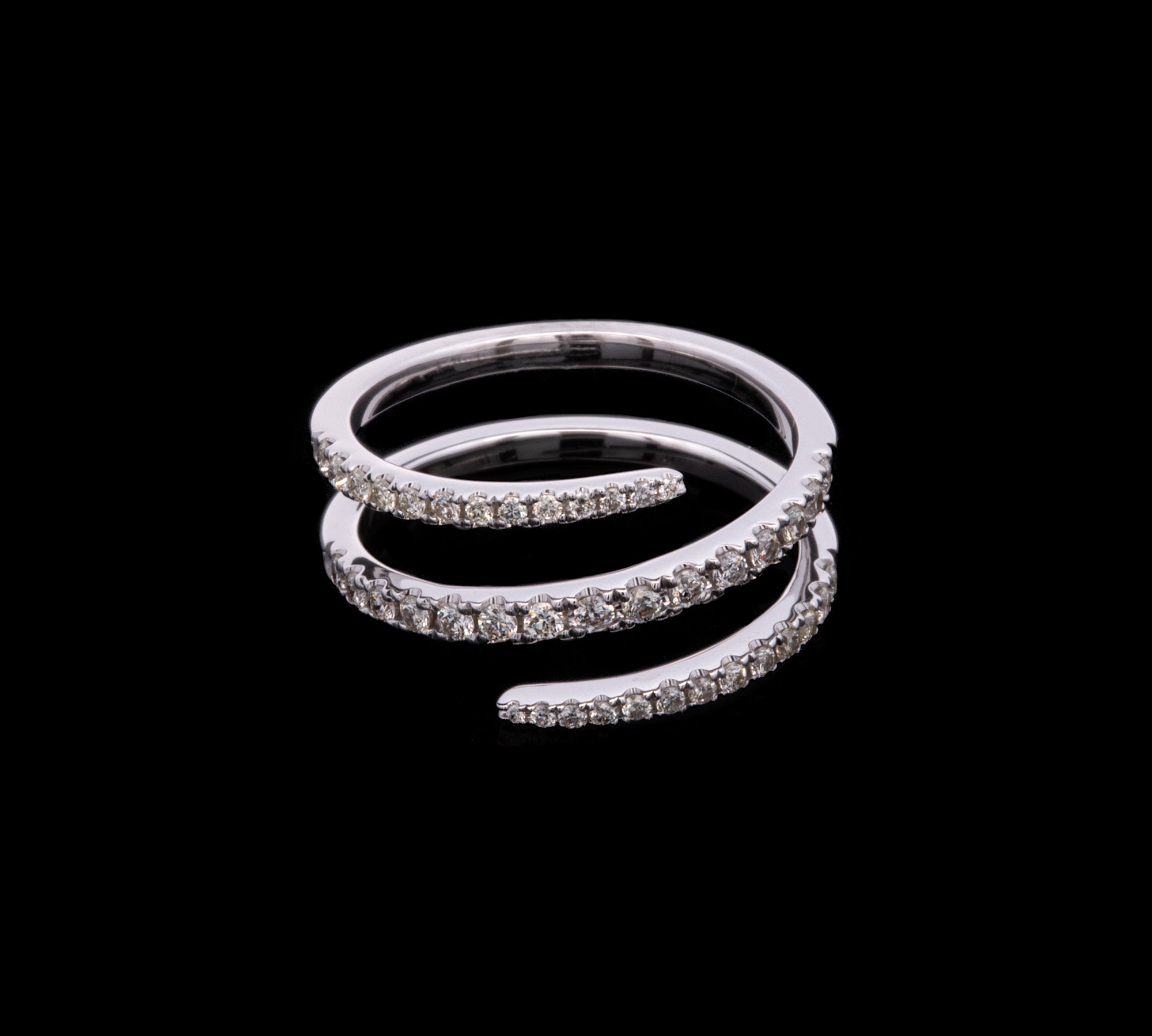 14K White Gold Diamond Wrap Ring