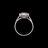 Platinum And 18K White Gold Art Deco Old Mine Cut Diamond Ring