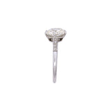 Platinum And 18K White Gold Art Deco Old Mine Cut Diamond Ring