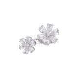 18K White Gold Diamond Flower Ring