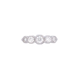 18K White Gold Five Stone 0.75ctw Diamond Ring