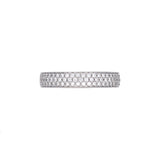 18K White Gold Three Row Diamond Band