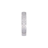 18K White Gold Three Row Diamond Band