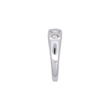 18K White Gold Three Stone Diamond Ring