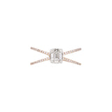 14K Yellow Gold Double Band Diamond Ring