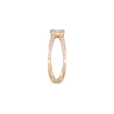14K Yellow Gold Double Band Diamond Ring