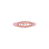14K Rose Gold Five-Stone Diamond Band