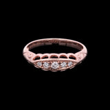 14K Rose Gold Five-Stone Diamond Band