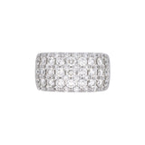 Platinum Wide Multi Row Diamond Band