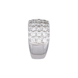 Platinum Wide Multi Row Diamond Band