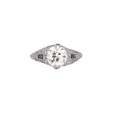 Platinum Filigree Diamond Engagement Ring