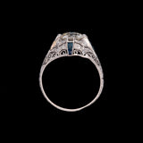Platinum Filigree Diamond Engagement Ring